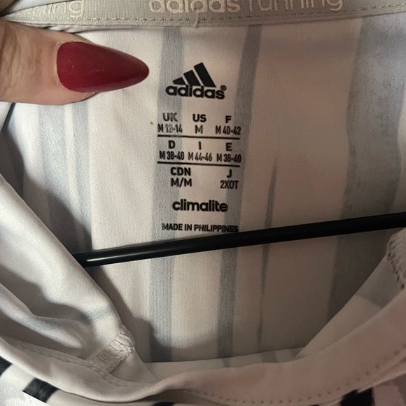 Adidas Climalite Running  AKTIV Against Cancer Size Top White Black Hooded - Picture 7 of 7